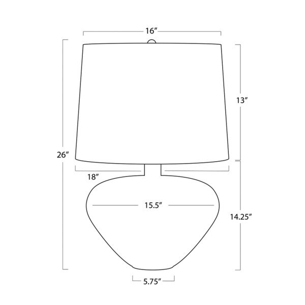 Avery Rattan Table Lamp Line Drawing